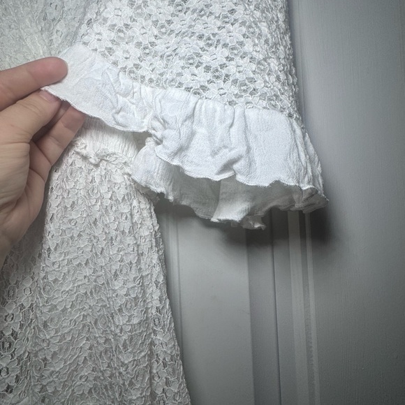 Bibi White Lace Romper size S Excellent Condition Beautiful - Picture 8 of 14